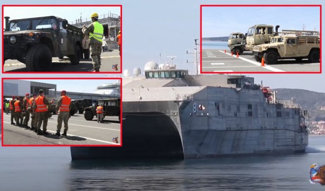 (FOTO/VIDEO) SRBIJO, OPREZ! AMERI U ZADAR BRODOVIMA DOPREMAJU ORUŽJE I OPREMU ZA OBUZDAVANJE RUSIJE NA BALKANU! Vojni brod "Yuma" iskrcao opasan tovar!