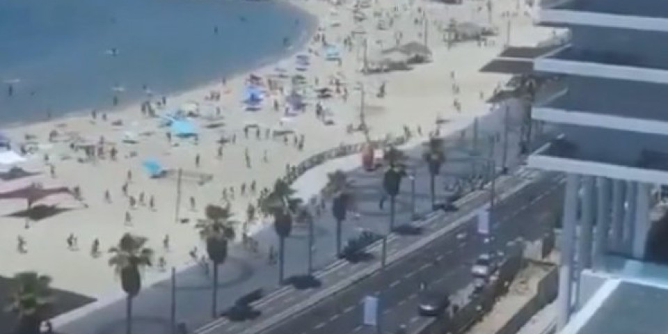 SIRENE NAPRAVILE HAOS U TEL AVIVU! Opšta bežanija sa plaža kada se začuo zvuk za raketnu opasnost! /VIDEO/