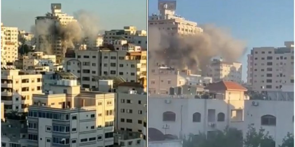 NEĆE NI KAMEN NA KAMENU OSTATI! Izrael gađao još jedan soliter u Gazi! /VIDEO/