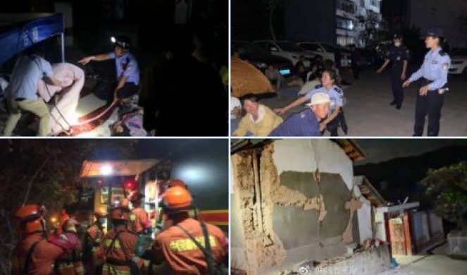 JEZIVI SNIMCI ZEMLJOTRESA U KINI! Prilikom strašnog potresa poginule dve osobe, devet izvušeno iz ruševina... pokrenula se klizišta! /FOTO/VIDEO/