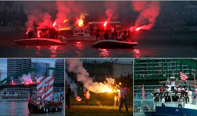 /VIDEO/ SVE GORI, ŽURKA DELIJA NA OBALI SAVE! Zvezda slavi 32. titulu! /FOTO/