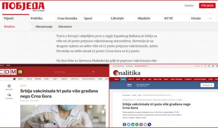 CRNOGORCI ODUŠEVLJENI IMUNIZACIJOM U NAŠOJ ZEMLJI: Srbija treća u svetu i lider regiona po broju vakcinisanih građana!