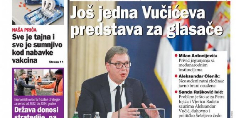 SRAMOTA! Dok se Vučić lavovski bori za našu državu, đilasovske novine ISMEVAJU NJEGOV NASTUP!