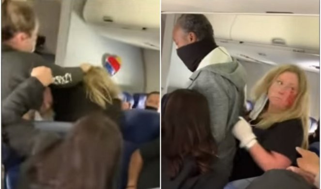 KRVAVA TUČA U AVIONU! Putnica izbila DVA ZUBA stjuardesi jer je opominjala da stavi masku! /VIDEO/