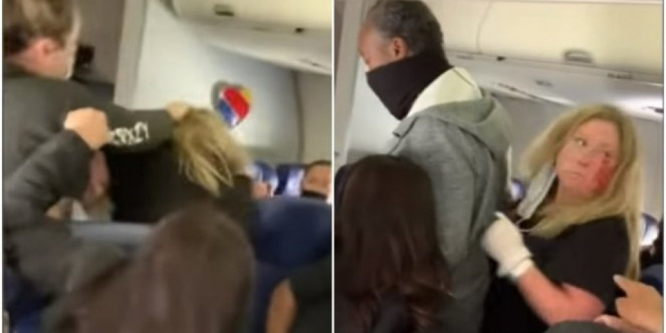 KRVAVA TUČA U AVIONU! Putnica izbila DVA ZUBA stjuardesi jer je opominjala da stavi masku! /VIDEO/