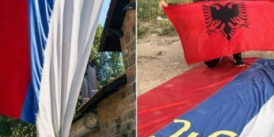 OSKRNAVLJENA GRAČANICA! Tokom noći ukradena srpska zastava sa vrata manastira, PROVOKATORI SE SLIKALI KAKO JE GAZE!