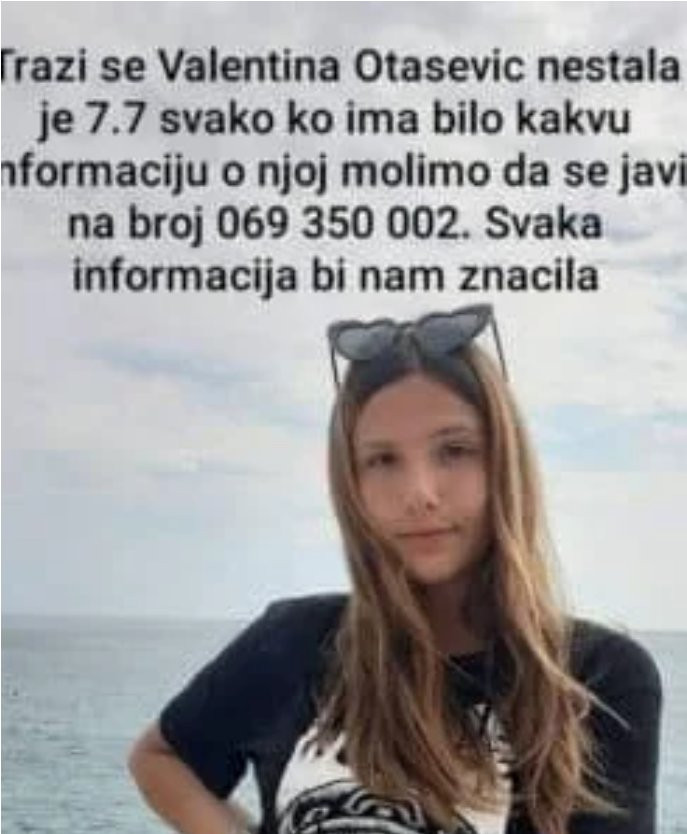 NESTALA DEVOJČICA VALENTINA! Na društvenim mrežama se širi apel, ODMAH JAVITE UKOLIKO JE VIDITE!