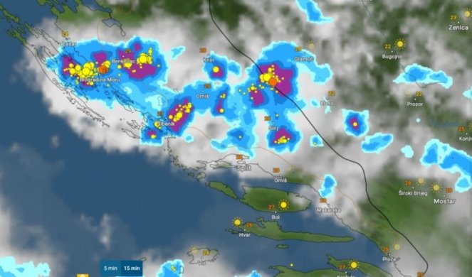 CIVILNA ZAŠTITA IZDALA UPOZORENJE! Snažno nevreme pogodilo severnu Dalmaciju! /VIDEO/