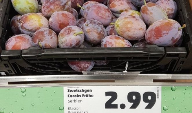 ČAČANSKE ŠLJIVE HIT U NEMAČKOJ! Prvoklasno voće u Berlinu košta 3 EVRA, u Hamburgu 2,5!