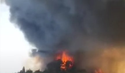 Požar širokih razmera izbio je na popularnom  podgoričkom izletištu! Ekipe na terenu! /VIDEO/
