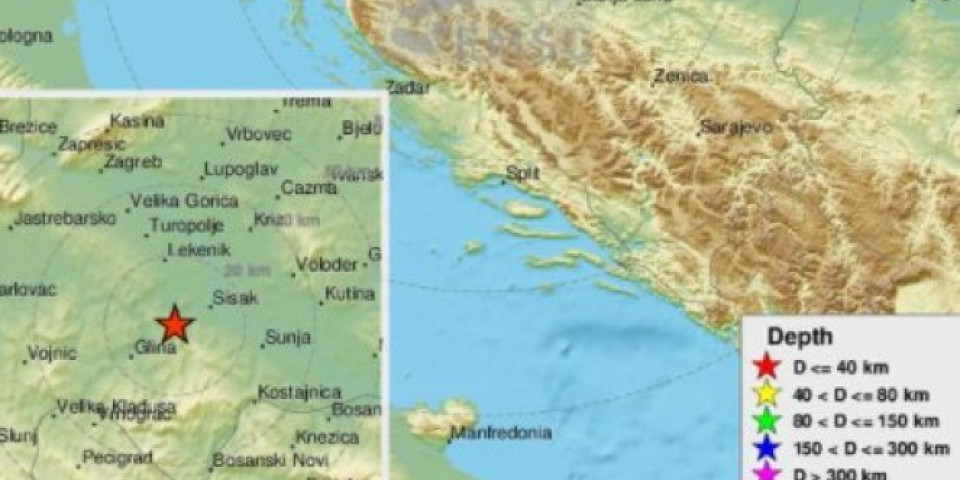 Zemljotres u Hrvatskoj! Epicentar kod Petrinje!
