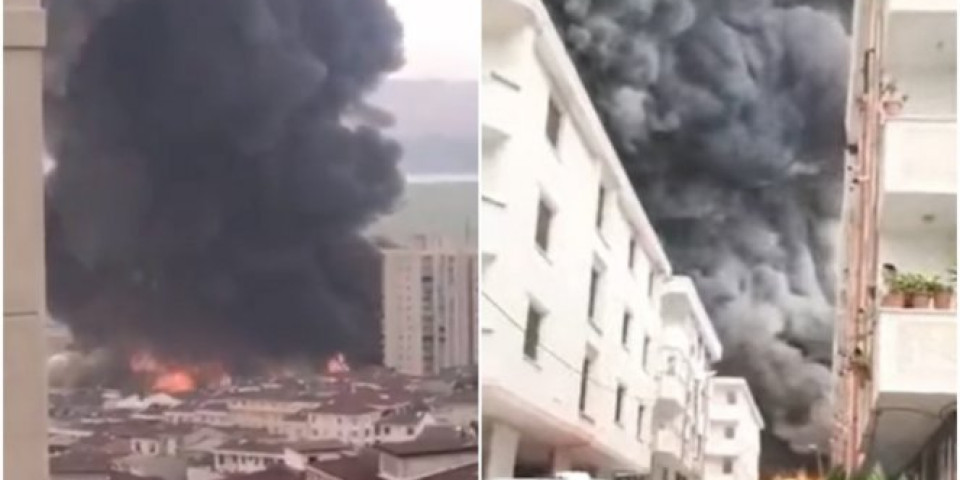 VATRA GUTA SKLADIŠTE LOGISTIČKE KOMPANIJE! Jezivi snimci požara u Istanbulu nakon EKSPLOZIJE! /VIDEO/