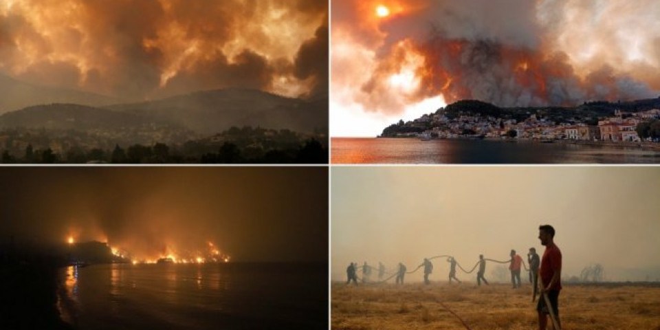 SAMI SMO, NAŠ KRAJ SE BLIŽI - srceparajuće reči gradonačelnika grčkog grada Istjeja! Situacija je zabrinjavajuća, spaljeni su domovi, vojska pomaže vatrogascima, trajekti spremni da EVAKUIŠU STANOVNIŠTVO! /VIDEO/