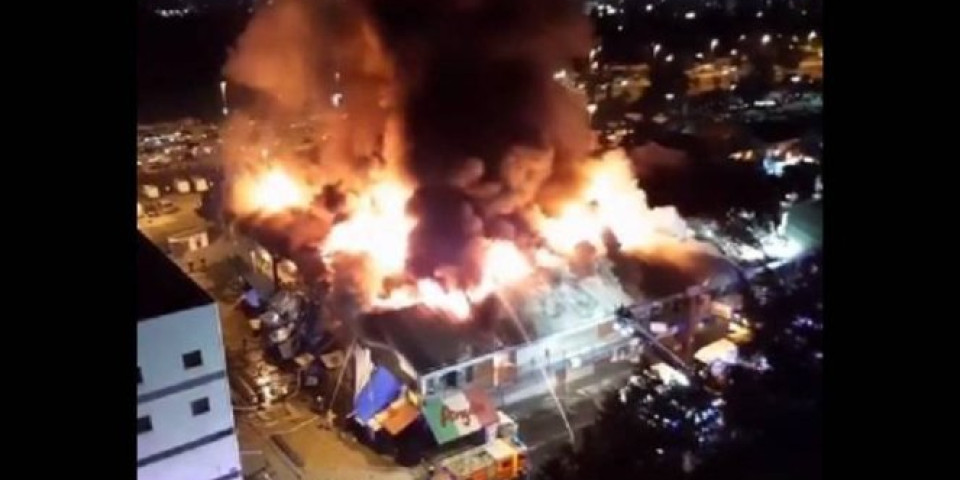 Snimak vatrene stihije na Novom Beogradu iz vazduha ULIVA JEZU