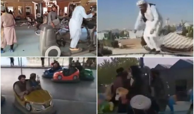 DIZNILEND NA TALIBANSKI NAČIN! Trambolina, vrteška, teretana... Evo kako se borci zabavljaju nakon osvajanja Kabula! /VIDEO/