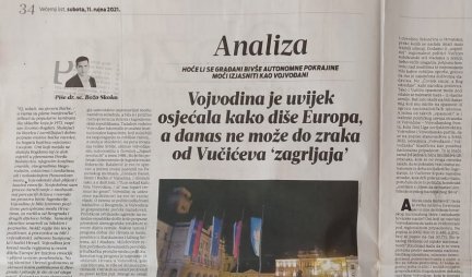 Samo ako se reše Vučića, Vojvođani će moći da se otcepe i slobodno da dišu! Nastavlja se se monstruozna kampanja hrvatskih medija protiv Srbije!