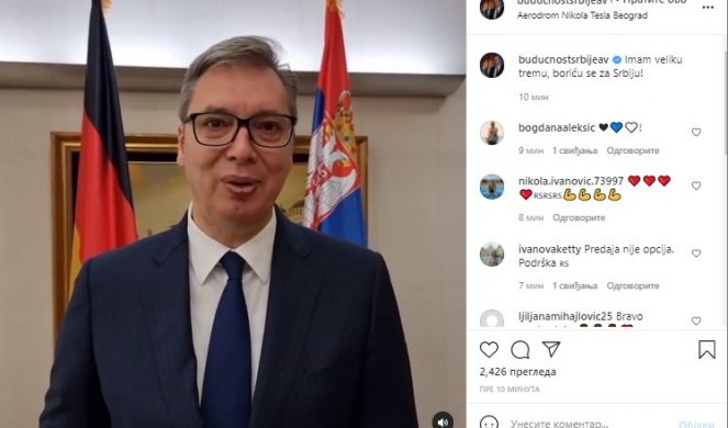 Imam veliku tremu, boriću se za Srbiju! Vučić se oglasio na Instagramu uoči posete Angele Merkel! /video/