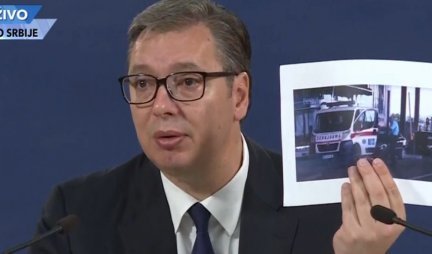 SKINULI SU TABLICE SANITETU SUVERENE DRŽAVE! Vučić pokazao fotografiju zaustavljenog vozila Hitne pomoći!