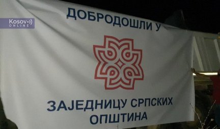 /FOTO/ DOBRO DOŠLI U ZAJEDNICU SRPSKIH OPŠTINA! Grupa građana okačila transparent na Jarinju!