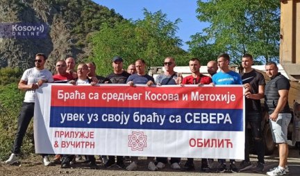 Srbi iz Vučitrna, Prilužja i Obilića u blokadi sa sunarodnicima sa severa Kosova na Jarinju!