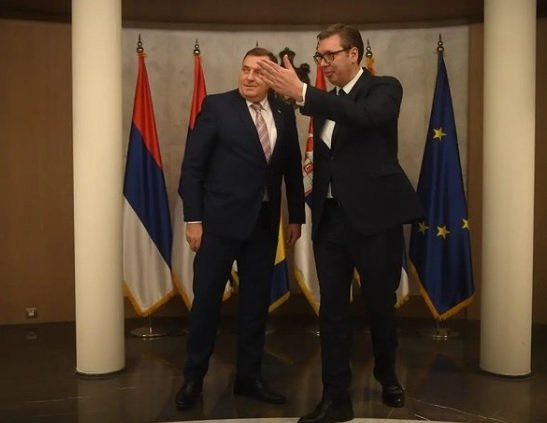 POĆEO SASTANAK PREDSEDNIKA VUČIĆA SA MILORADOM DODIKOM! Glavna tema politička situacija u BiH!