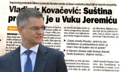 Kovačević udario na bivšeg šefa: Jeremić i Ponoš su zaratili oko toga ko će od njih dvojice biti kandidat za predsednika Srbije!
