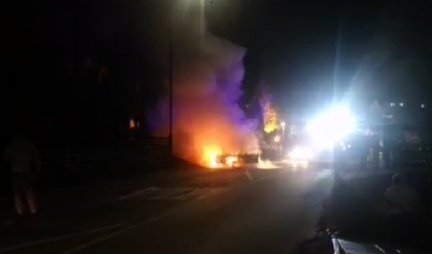 OSTALA SAMO OLUPINA! Izgoreo automobil u Bajinoj Bašti, intervenisali vatrogasci!
