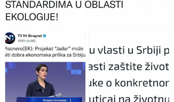 SKANDAL NAJVEĆI! N1 i Nova S ćute o najvažnijoj izjavi o projektu "Jadar"!