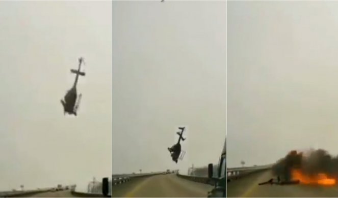 STRAŠAN SNIMAK KRUŽI MREŽAMA! Helikopter se survao na most i u trenutku izgoreo! /VIDEO/