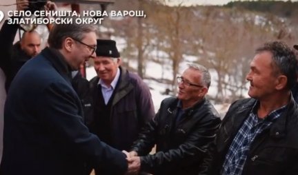 DOBRO JE DA SAM S VAMA RAZGOVARAO... Vučić se pohvalio najlepšim poklonom koji je dobio u Seništu! (VIDEO)