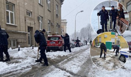 POLICAJCI STIGLI U PRAVI ČAS! Bezbednost građana je na prvom mestu, čak i ako su UGROŽENI OD PREVELIKOG SNEGA (VIDEO/FOTO)