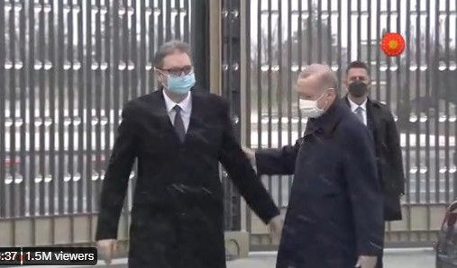 SRBIJI NA PONOS! Erdogan okačio veličanstven snimak u ime dobrodošlice Vučiću! (Video)