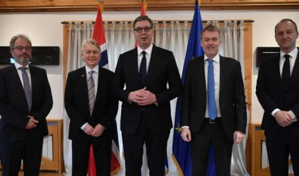 REGIONALNA PITANJA, EVROPSKI PUT SRBIJE I NAPREDAK EKONOMIJE! Vučić se ambasadorima Kraljevine Norveške iz Beograda, Zagreba, Sarajeva i Prištine