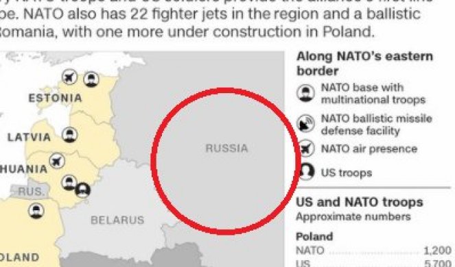 "SPREMNI SMO!" PROCURILA MAPA SVIH NATO SNAGA U EVROPI! Karta deluje zastrašujuće, a invazija je sve izvesnija... NIKAD BLIŽI RUSIJI! (FOTO)