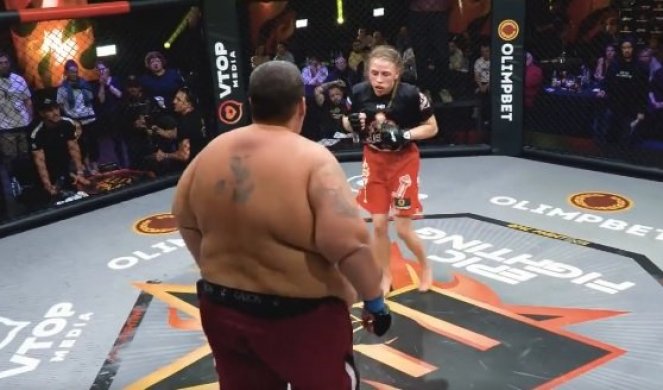 PRVA MUŠKO-ŽENSKA BORBA U ISTORIJI MMA! Aleksandra ušla u oktagon sa 180 kilograma težim protivnikom (VIDEO)