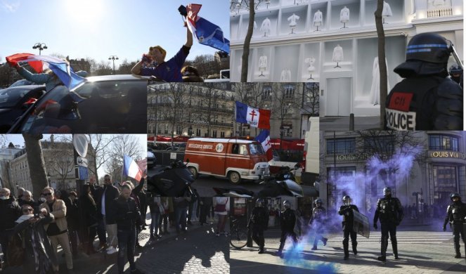 PROTESTI IZAZVALI HAOS U FRANCUSKOJ! Policija imala pune ruke posla, uhapsšeno 54 osobe i napisano 334 kazne... Bilans demonstraija koji je okupio više od 32.000 ljudi! (OTO,VIDEO)