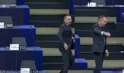 (VIDEO) SKANDAL U STRAZBURU, NACISTIČKI POZDRAV USRED EU! Incident bugarskog poslanika šokirao Evropu, kamere sve zabeležile, Metsola se odmah oglasila!