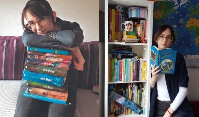 HARI POTER JE MOJ HEROJ Učenica iz Beograda pročitala sve knjige o čarobnjaku na srpskom, engleskom i nemačkom