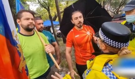 RAT U UKRAJINI STIGAO I DO AUSTRALIJE, SRBI I MAKEDONCI PROTIV... Brane ruski konzulat od demonstranata! (VIDEO)