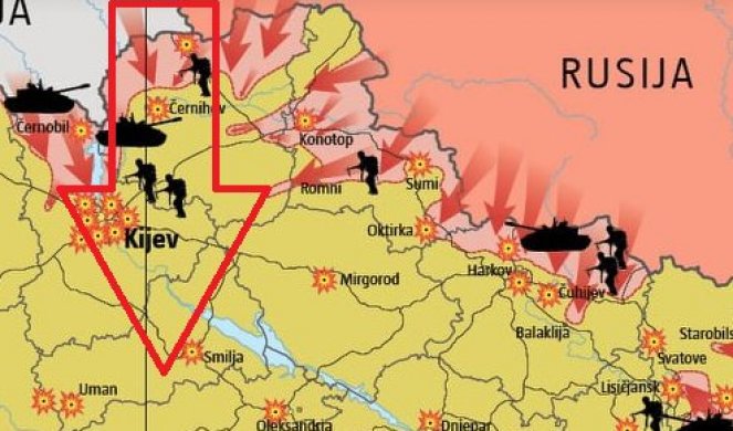 RUSI REŠENI DA IDU DO KRAJA! Informerova mapa trenutne situacije u Ukrajini: Mariupolj opkoljen!? Slede velike bitke kod Kijeva i još dva grada! (Foto)