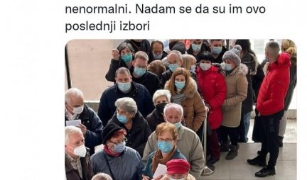 Đilasovci žele smrt penzionerima: Vi ste nenormalni jer volite Vučića, NADAM SE DA SU VAM OVO POSLEDNJI IZBORI!