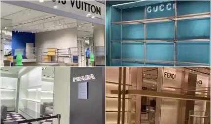 ŠOKANTNI PRIZORI IZ MOSKVE! Ovde su se nekada prodavali Luj Viton, Prada, Guči, Dior... Sada je sve sablasno prazno(VIDEO)