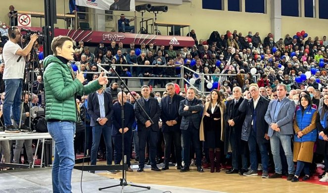 VELIKI MITING SNS U ŽELEZNIKU! Ana Brnabić: Vučić nije mogao da dođe, ima odlučujući sastanak sa kosovskim Srbima!