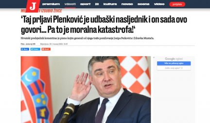 MILANOVIĆ IZGUBIO ŽIVCE: Taj prljavi Plenković je udbaški naslednik i on sada ovo govori... Pa to je moralna katastrofa!