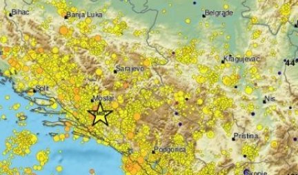 (FOTO) Ovo je karta svih zemljotresa na Balkanu od 1960. godine... Evo koji su bili najgori!