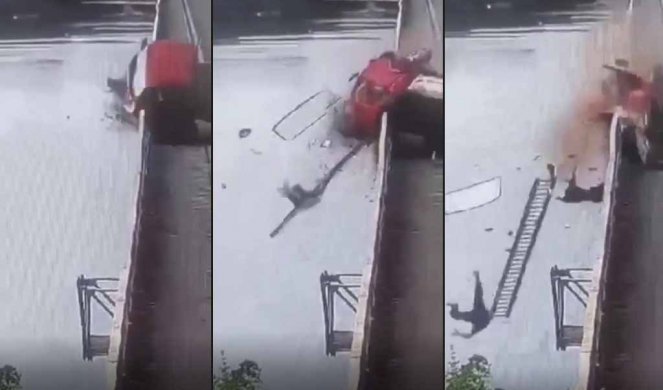 (UZNEMIRUJUĆI VIDEO) EKSKLUZIVNO! Ovako je kamion razvalio ogradu na Pančevcu! Trivun (77) ispada iz kabine, a njegova supruga...