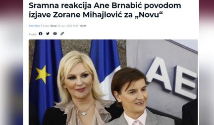 Tajkunski medij grčevito brani omiljenu ministarku i napada premijerku Srbije!