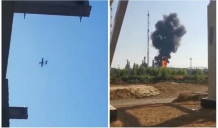 (VIDEO) UKRAJINSKI DRON KAMIKAZA RAZNEO RUSKU RAFINERIJU?! Pojavio se prvi snimak, je li ovo trenutak napada?