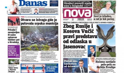 TAJKUNSKI MEDIJI REDOM STALI UZ USTAŠE! Pravdaju Hrvate po svaku cenu, a napadaju Vučića