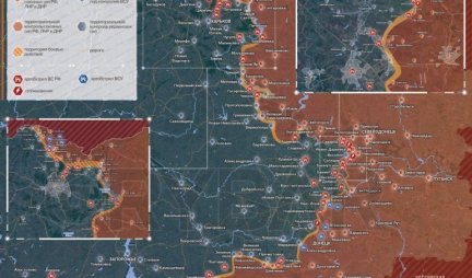 (MAPA) RUSKA ARTILJERIJA KRČI PRILAZ SEVERSKU! Napredovanje usporile pozicije VSU na okolnim visovima, u toku žestoke borbe u Donbasu